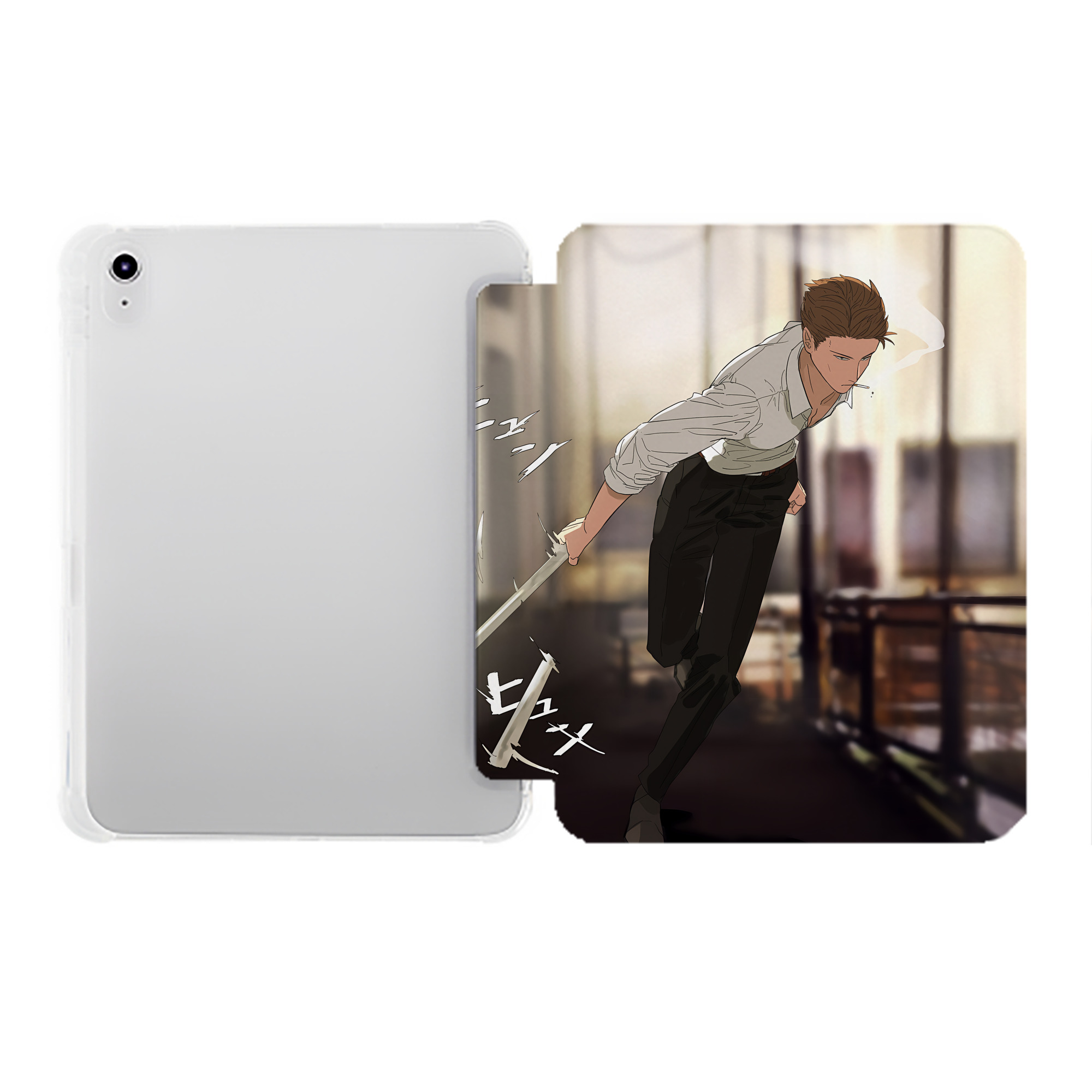 （画像用） SPY×FAMILY间谍家家酒 IPad ケース ペン収納付き 三つ折りスタンド PUレザー×シリコン 対応機種9.5/10.5/10.9インチ